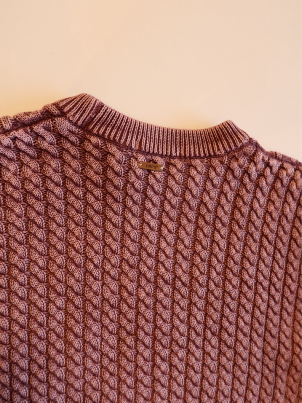 Levi’s Pink Cable Knit Crewneck Sweater — NWT, XS - Picture 8 of 8